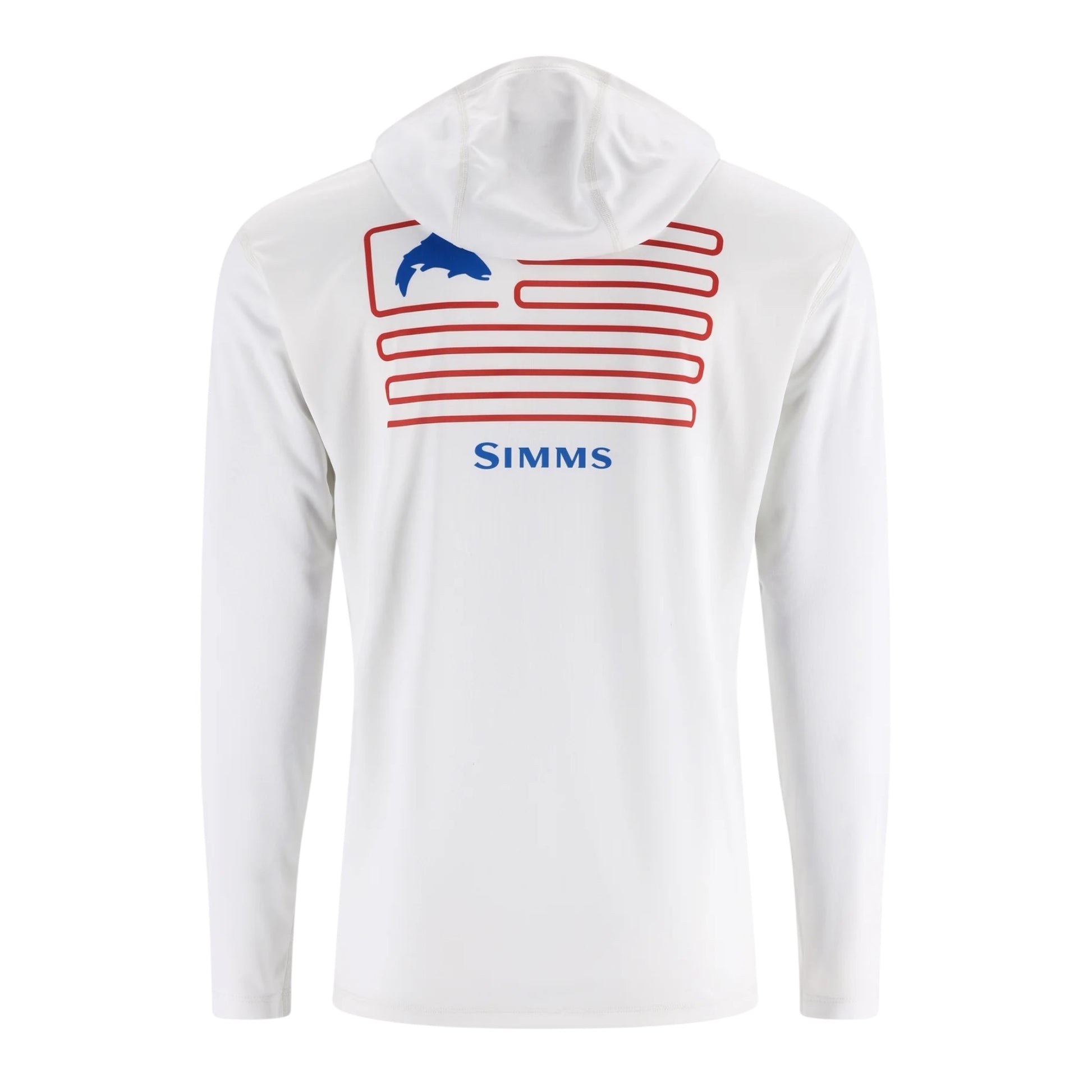 Simms solar tech hoody trout flag with oyster logo