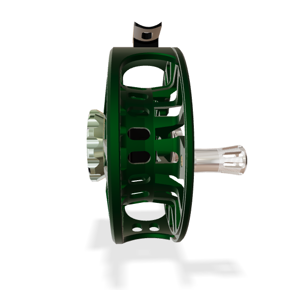 Abel SDS Fly Reel 7/8wt – Satin Deep Green, Bonefish Drag Knob, Ported – Sealed Drag Saltwater Reel