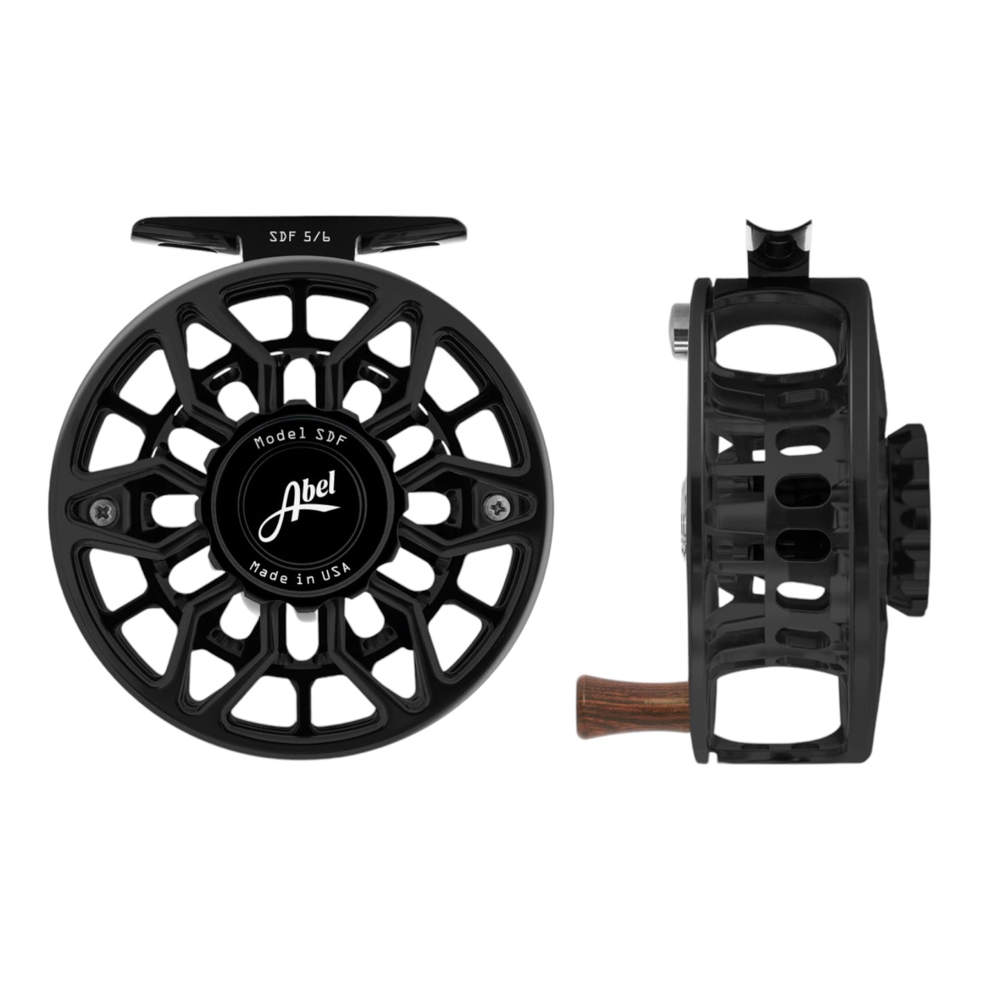 Abel SDF Ported Fly Reel 5/6 wt - Black