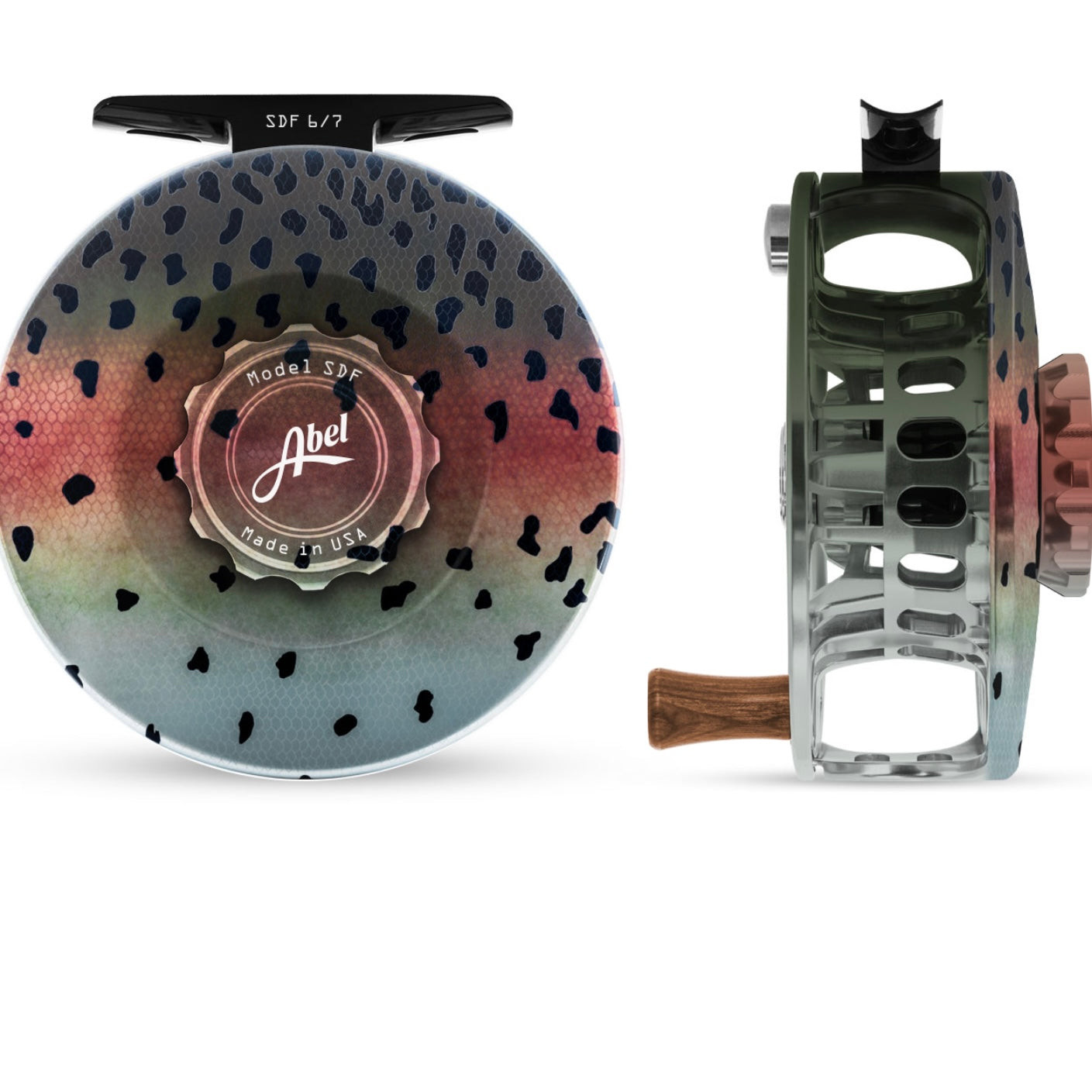 Abel SDF Solid Fly Reel 6/7 wt - Native Rainbow Trout