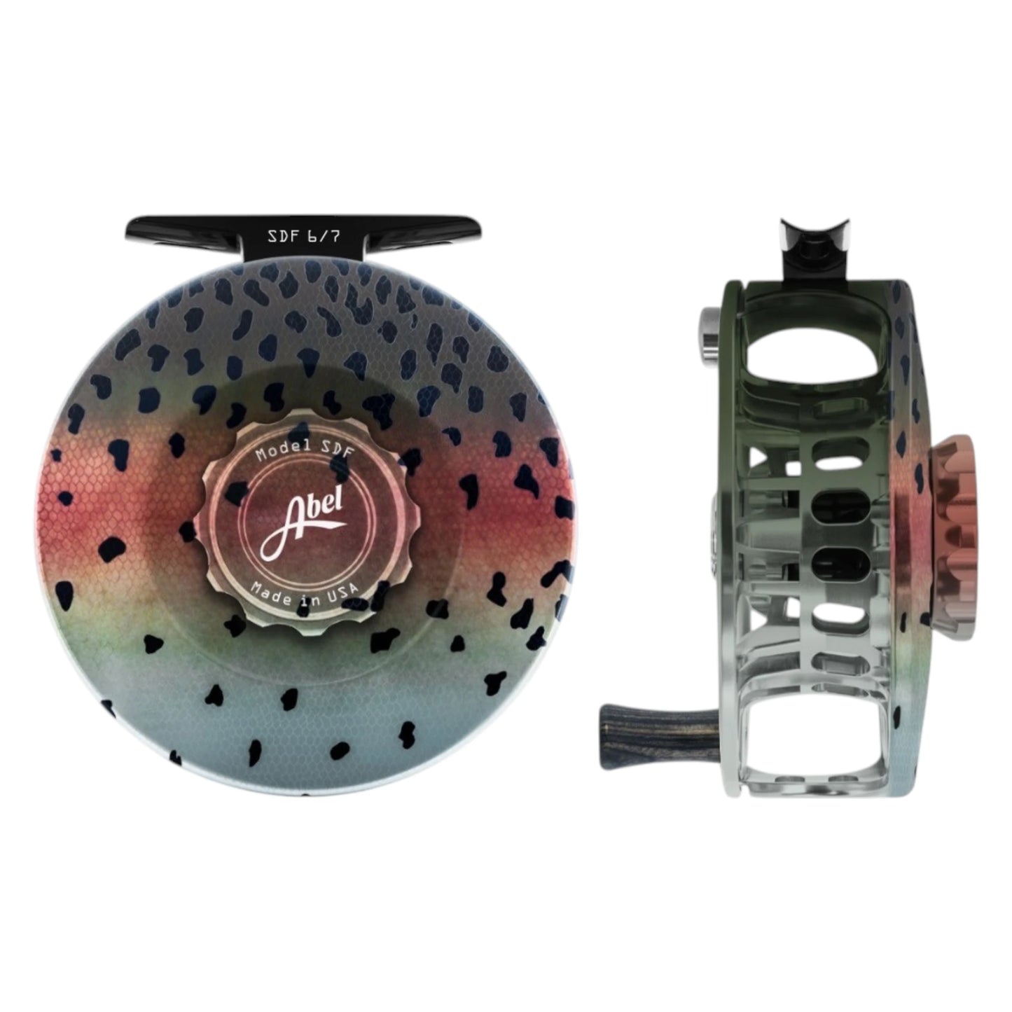 Abel SDF Fly Reel 6/7wt – Native Rainbow Trout, Solid – Sealed Drag Freshwater Reel