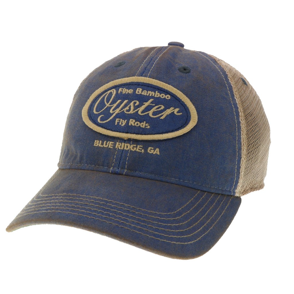 Legacy Trucker Hat: Blue with Oyster Patch | Timeless Style