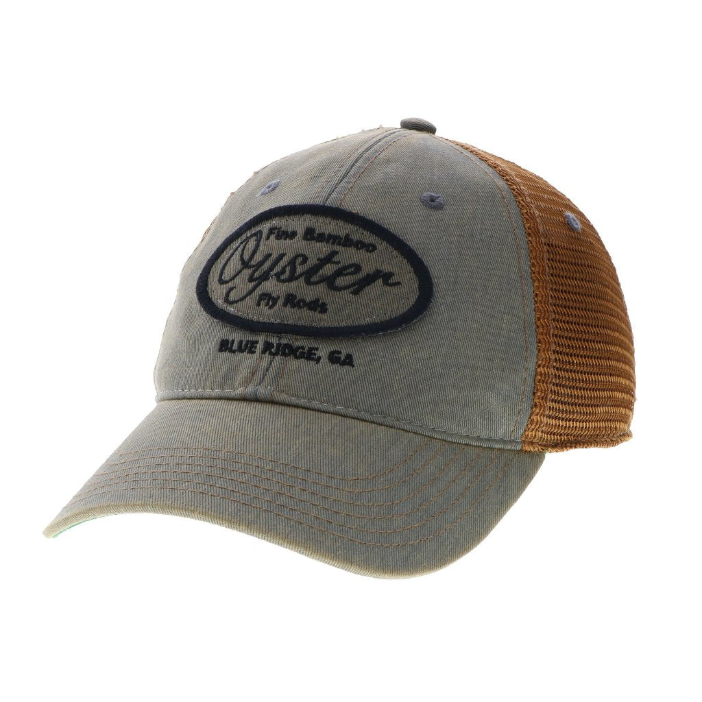 Legacy Trucker Hat Grey/Copper With Oyster Logo Patch