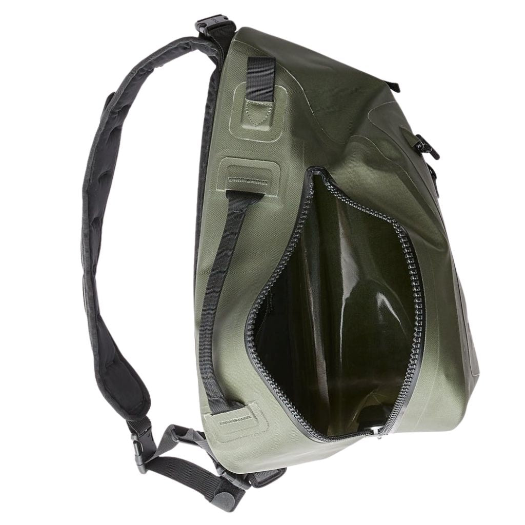 Filson dry sling pack sold at oyster bamboo fly rods