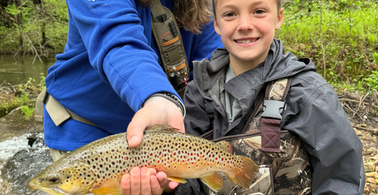 First Fly Fishing Trip. First cast. First Brown Trout