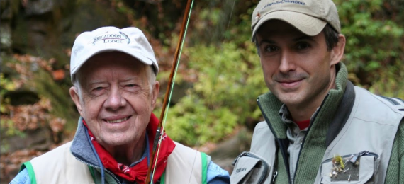 President Jimmy Carter Uses Oyster Bamboo Fly Rods