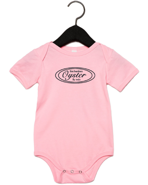 Infant Oyster Bamboo Fly Rods Pink Onesie