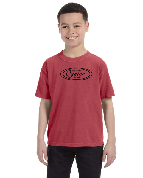 Youth Oyster Bamboo Fly Rods Red T-Shirt