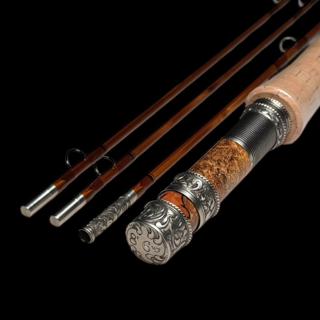 3 piece bamboo fishing pole Handmade Tonkin Casting Rod, 5'6'' 7' Ultra-Light (UL) Action Pole, 3A Cork Handle & Walnut CNC Reel Seat, Vintage Artisanal Finesse pairing warm natural materials with ornate nickel silver hardware to create a fly rod that feels as alive in your hand as it looks in your collection Vintage 3 Piece Fly Fishing