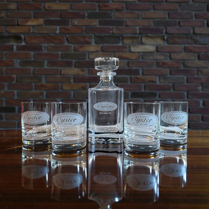 Oyster Whiskey Decanter & Glass Set