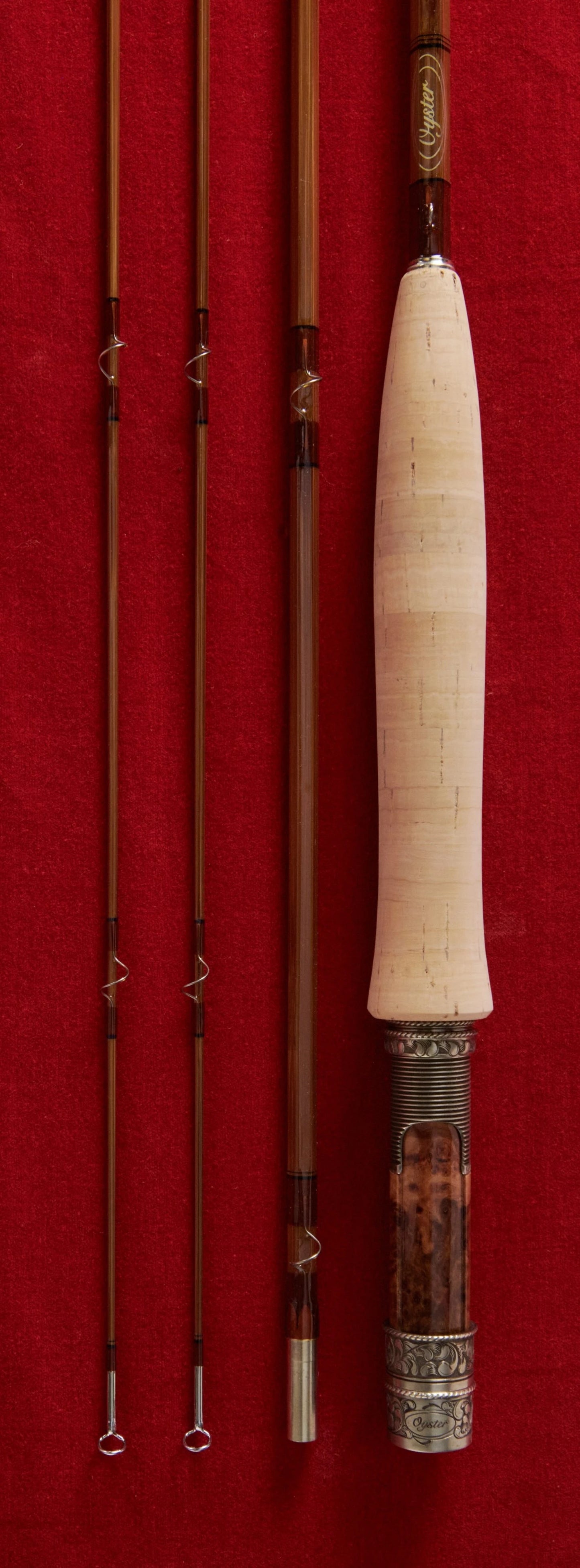 8' 5wt bamboo fly rod with Portuguese Cork handle. 