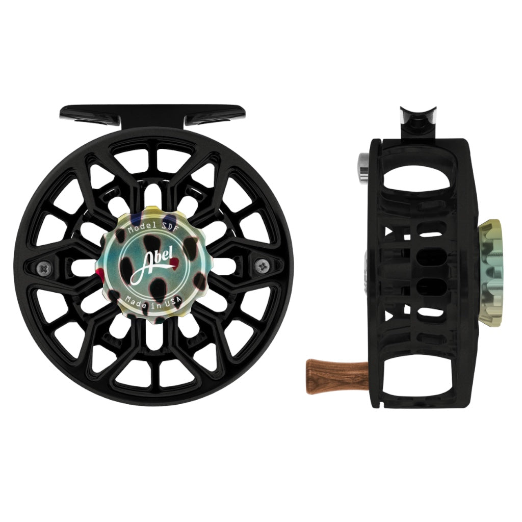 Abel SDF 6/7 Ported Satin Black Fly Reel