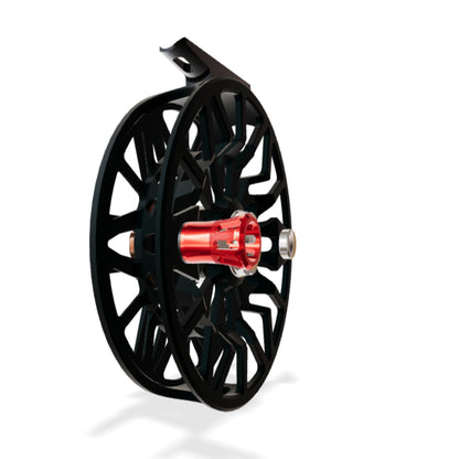 Abel SDS Ported Fly Reel 7/8 wt - Satin Black with Redfish Drag Knob