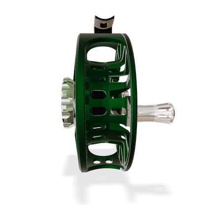 Abel SDS Fly Reel 7/8wt – Satin Deep Green, Bonefish Drag Knob, Ported – Sealed Drag Saltwater Reel