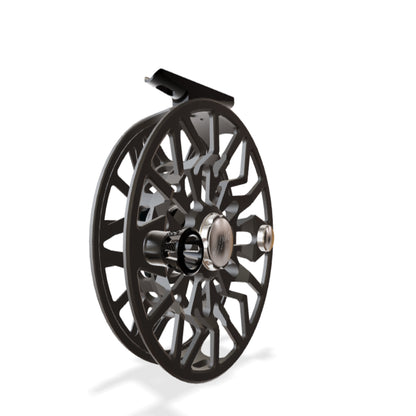 Abel SDS Fly Reel 7/8wt – Satin Slate, Satin Black Drag Knob, Ported – Sealed Drag Saltwater Reel