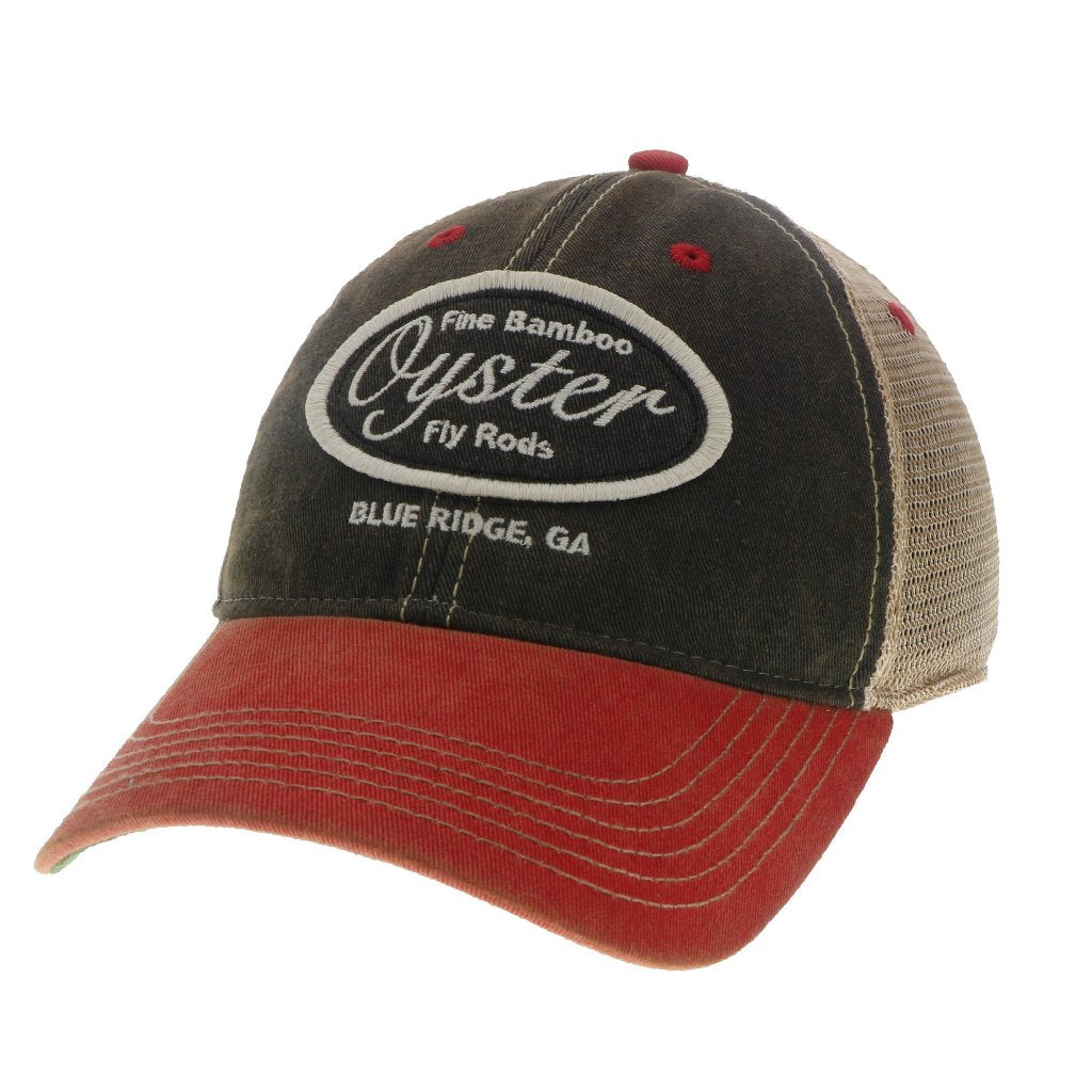 Oyster Bamboo Trucker Hat - Black/Red
