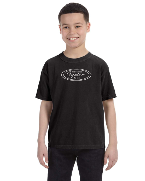 Youth Oyster Bamboo Fly Rods Black T-Shirt