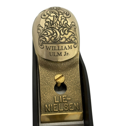 Lie-Nielsen No. 60-1/2 Low Angle Adjustable Mouth Block Plane Hand Engraved by Oyster