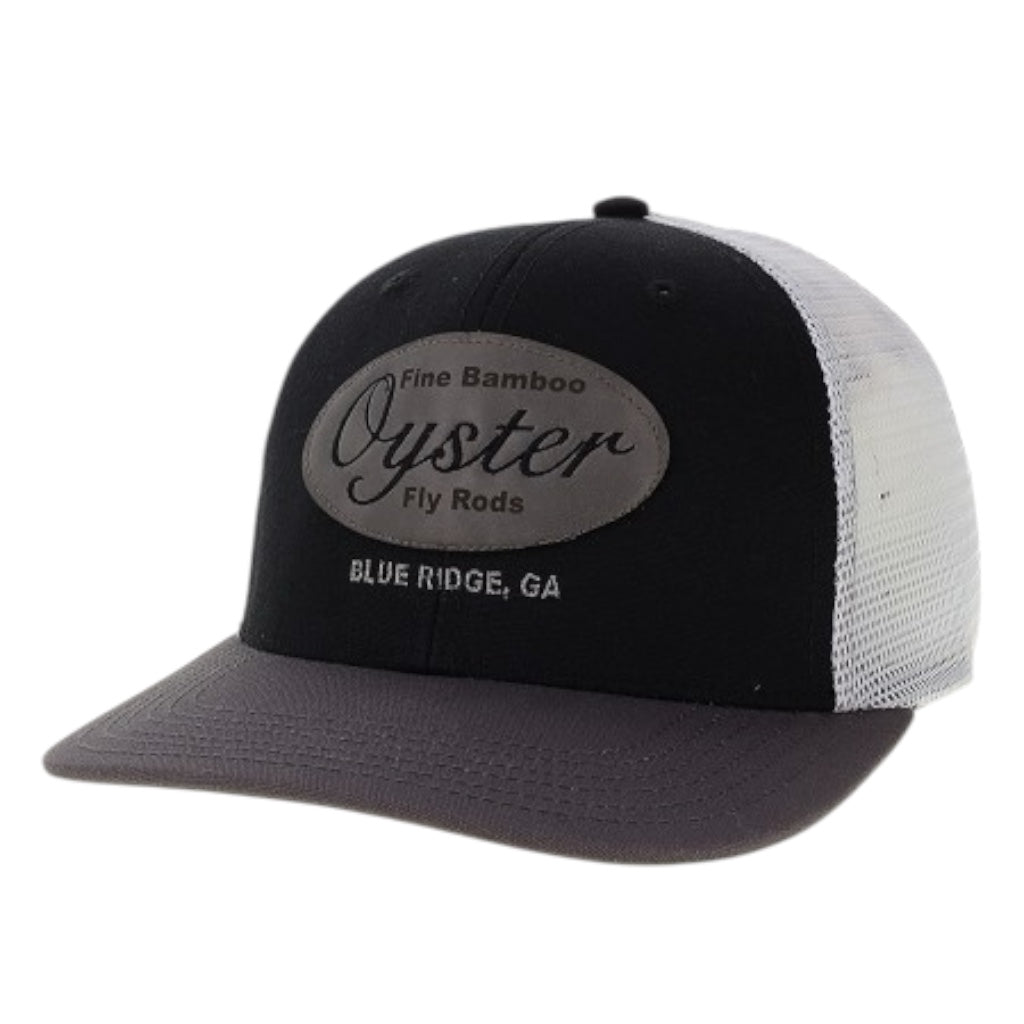 Black and Grey Legacy Mid-Pro Trucker Hats with Oyster leather patch