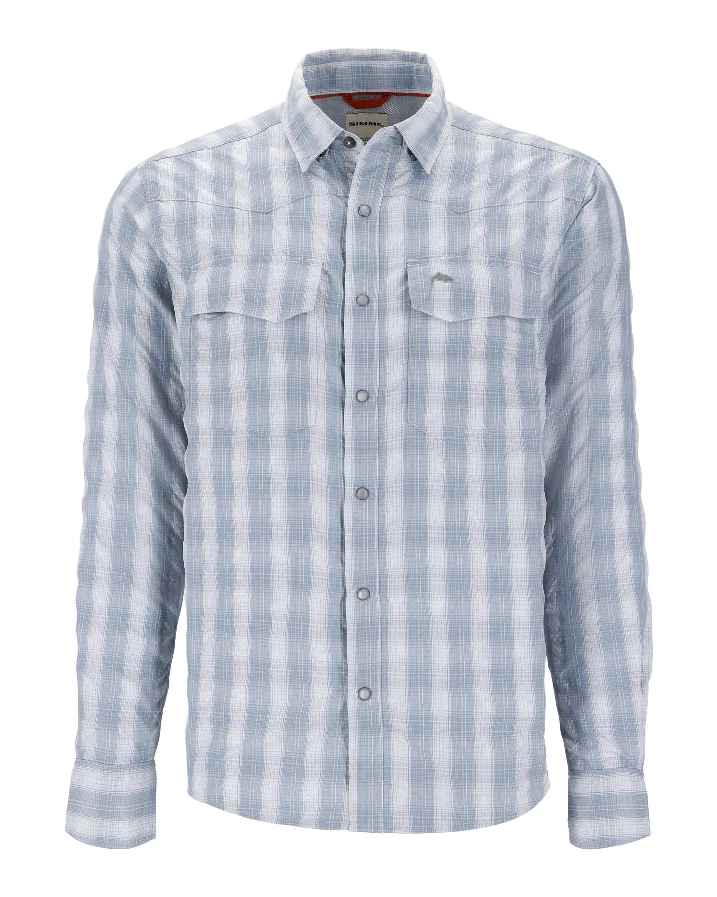 Simms Big Sky Long Sleeve: Bimini Blue Plaid