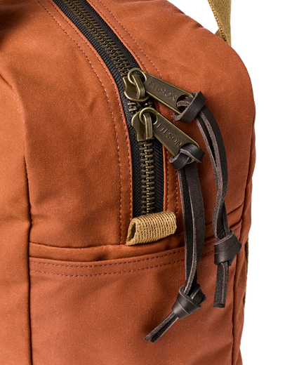 Filson Tin Cloth Zippered Tote Bag - Rust