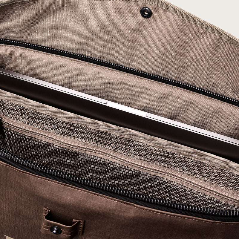 Filson All Weather Tote Bag: Muskrat/ Brown