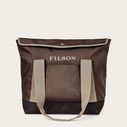 Filson All Weather Tote Bag: Muskrat/ Brown