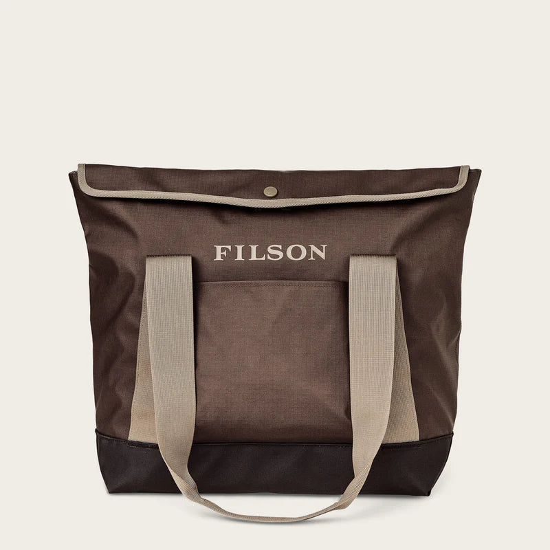 Filson All Weather Tote Bag: Muskrat/ Brown