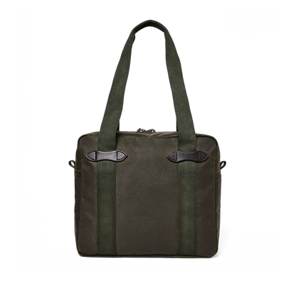 Filson Tin Cloth Zippered Tote Bag - Otter Green