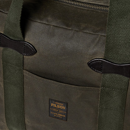 Filson Tin Cloth Zippered Tote Bag - Otter Green
