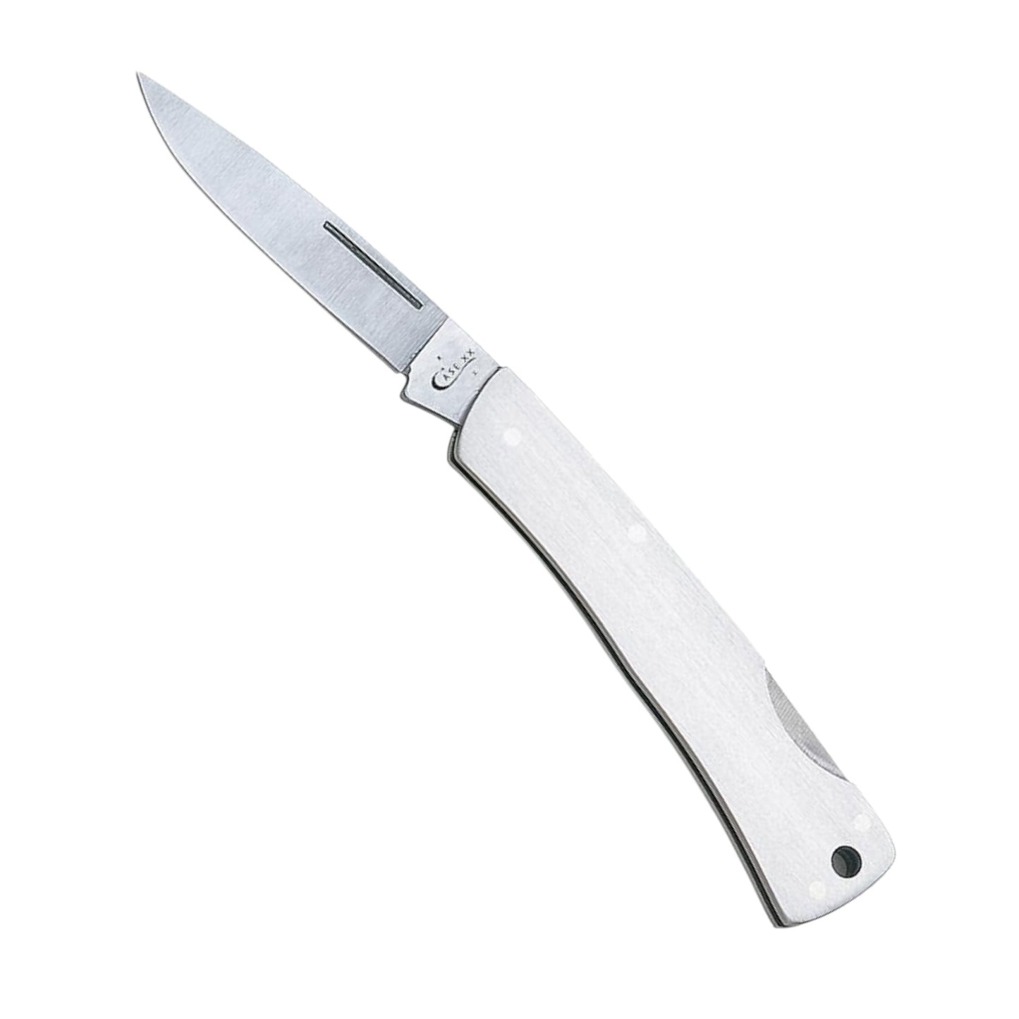 Case Brushed Stainless Steel Executive Lockback with Lanyard Hole