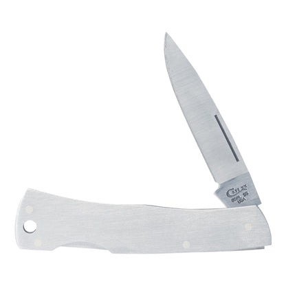 Case Brushed Stainless Steel Executive Lockback with Lanyard Hole