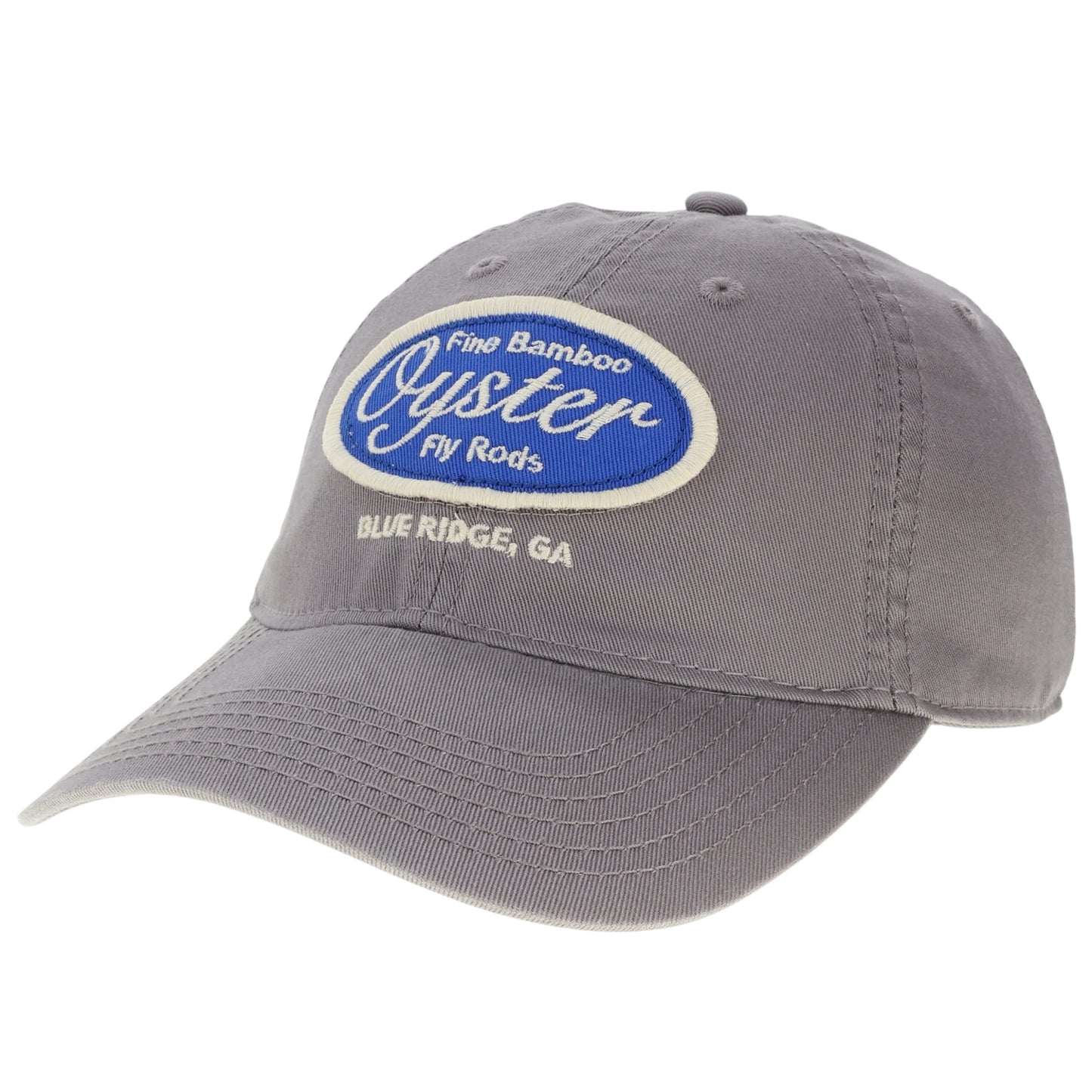 Grey with Royal Blue Legacy Twill Trucker Hat With Oyster Patch