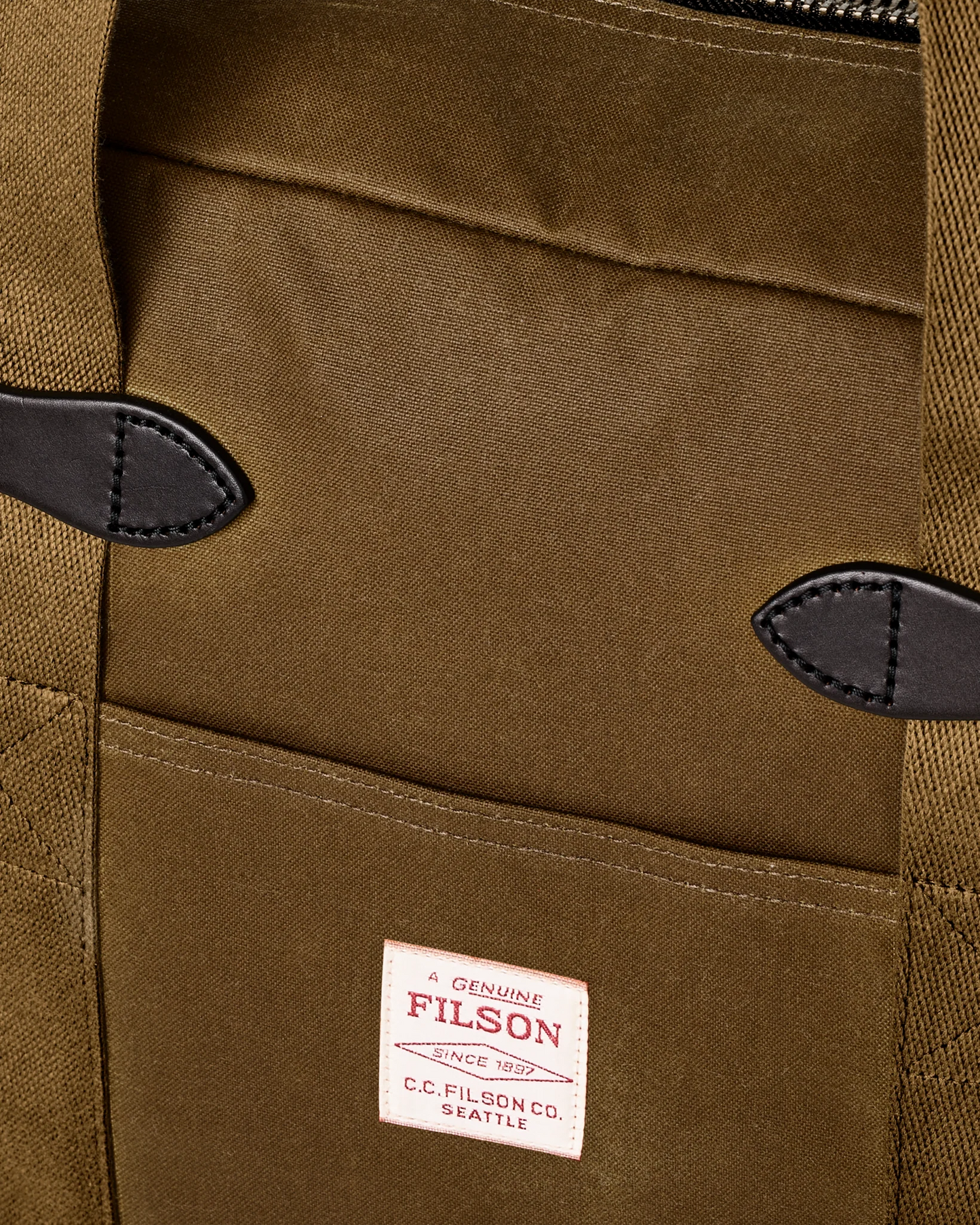 Filson Tin Cloth Tote Bag with Zipper
