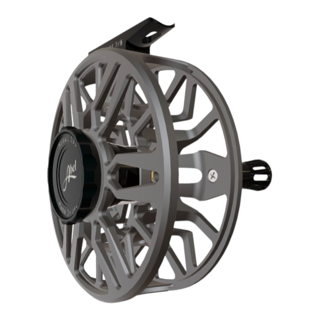 Abel SDS Ported Fly Reel 7/8 wt - Satin Slate with Satin Black Drag Knob