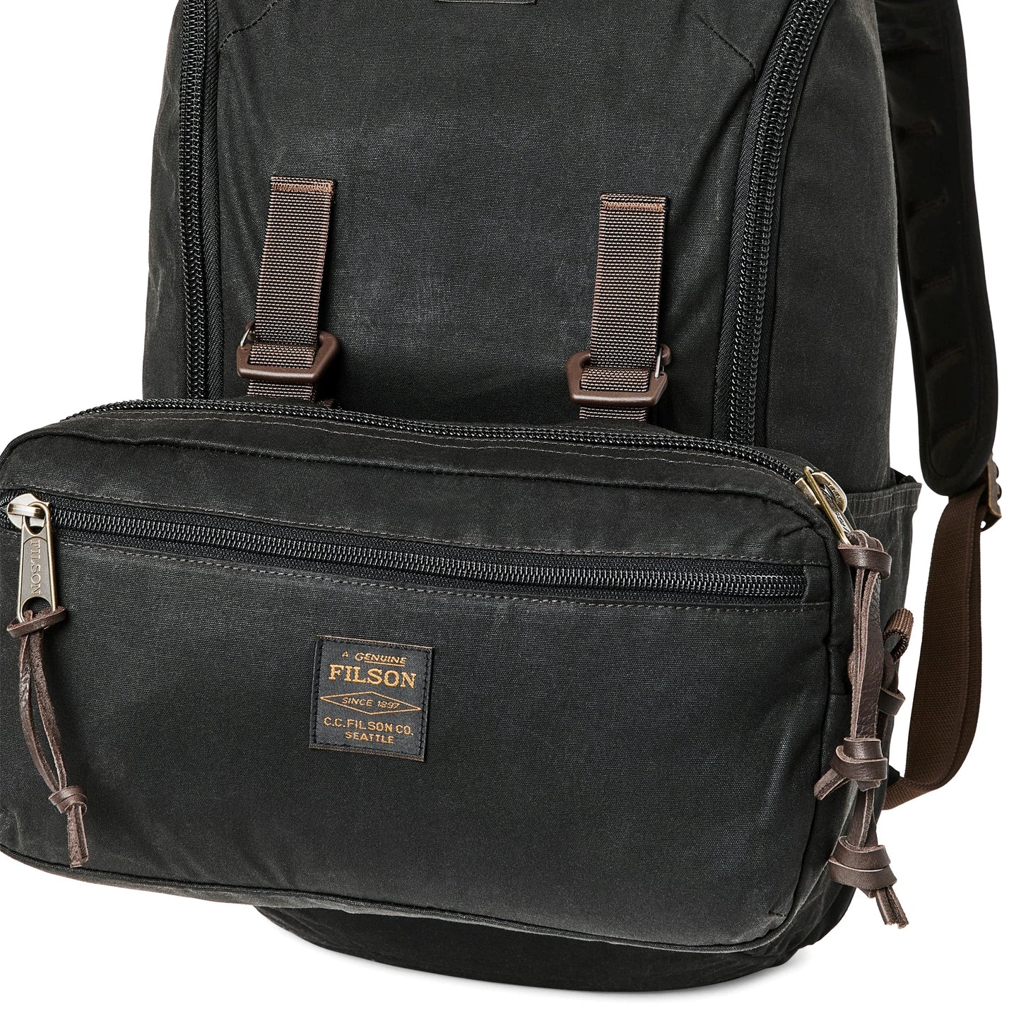 Filson Trapper Creek Modular Waistpack: Dark Timber