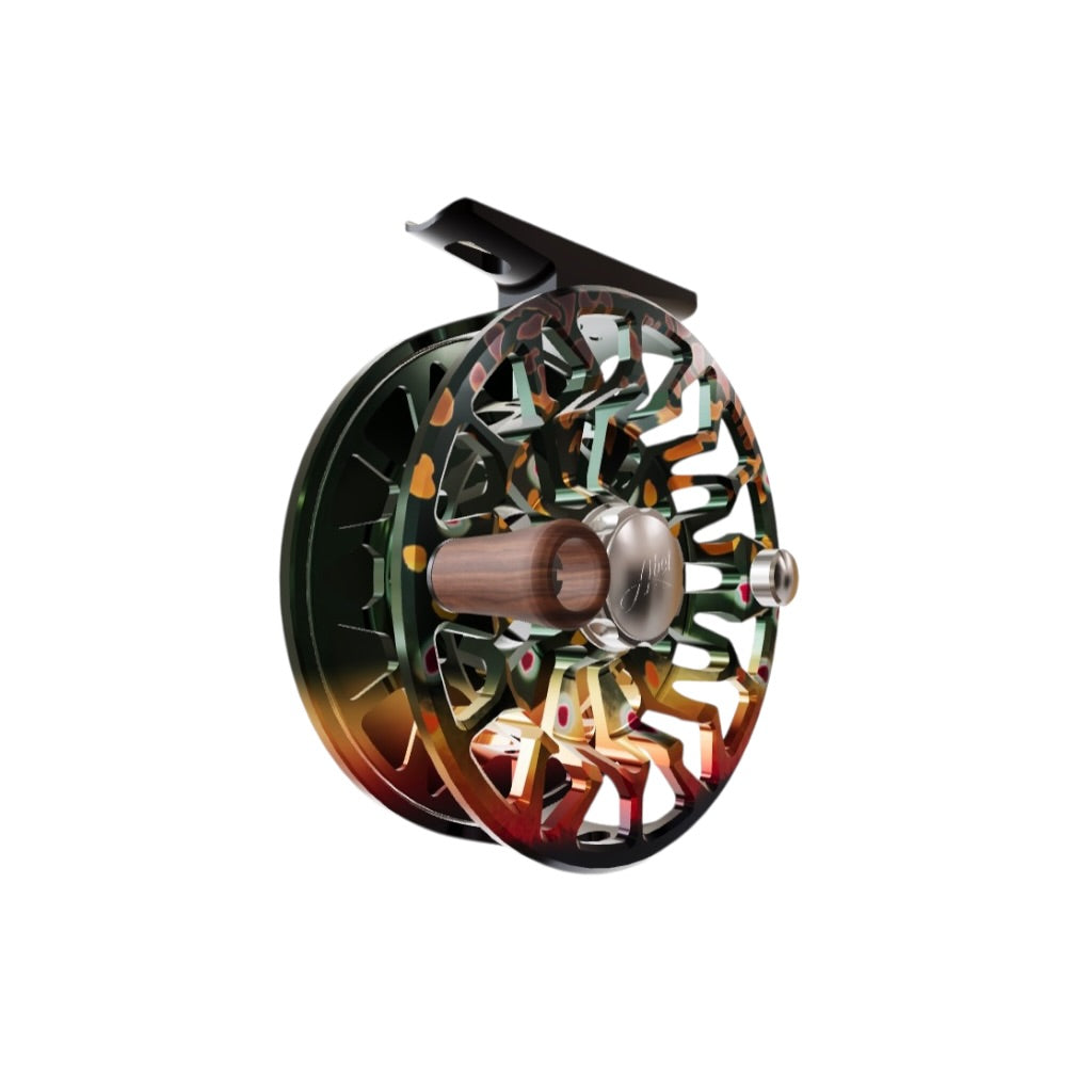 Abel SDF Solid Fly Reel 6/7 wt - Native Brown Trout with Native Brook Drag Knob
