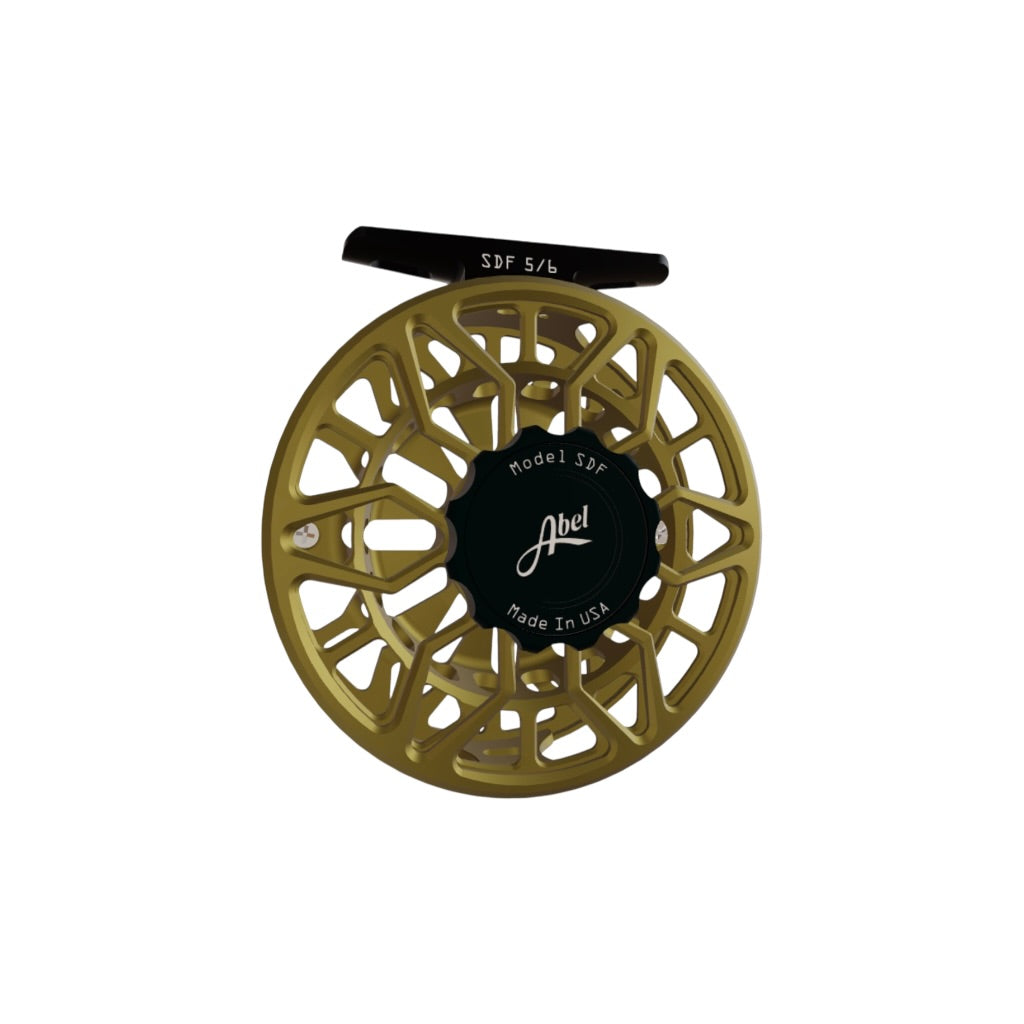 Abel SDF Ported Fly Reel 5/6 wt - Satin Dark Olive with Satin Black Drag Knob