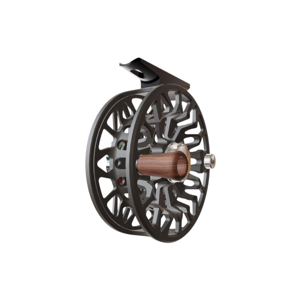 Abel SDF Ported Fly Reel 6/7 wt - Satin Slate Gray with Native Brown Drag Knob