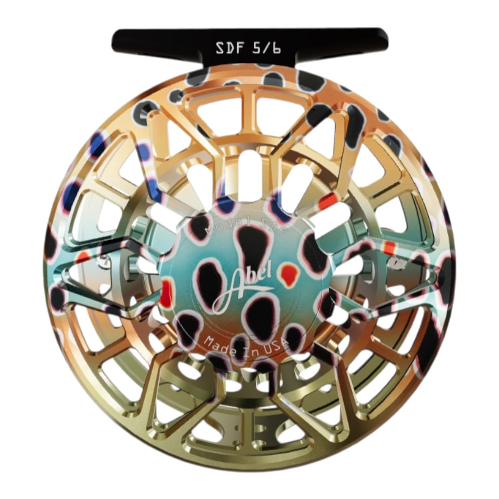 Abel SDF Ported Fly Reel 5/6 wt - Native Brown Trout