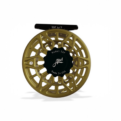 Abel SDF Ported Fly Reel 6/7 wt - Satin Dark Olive with Satin Black Drag Knob