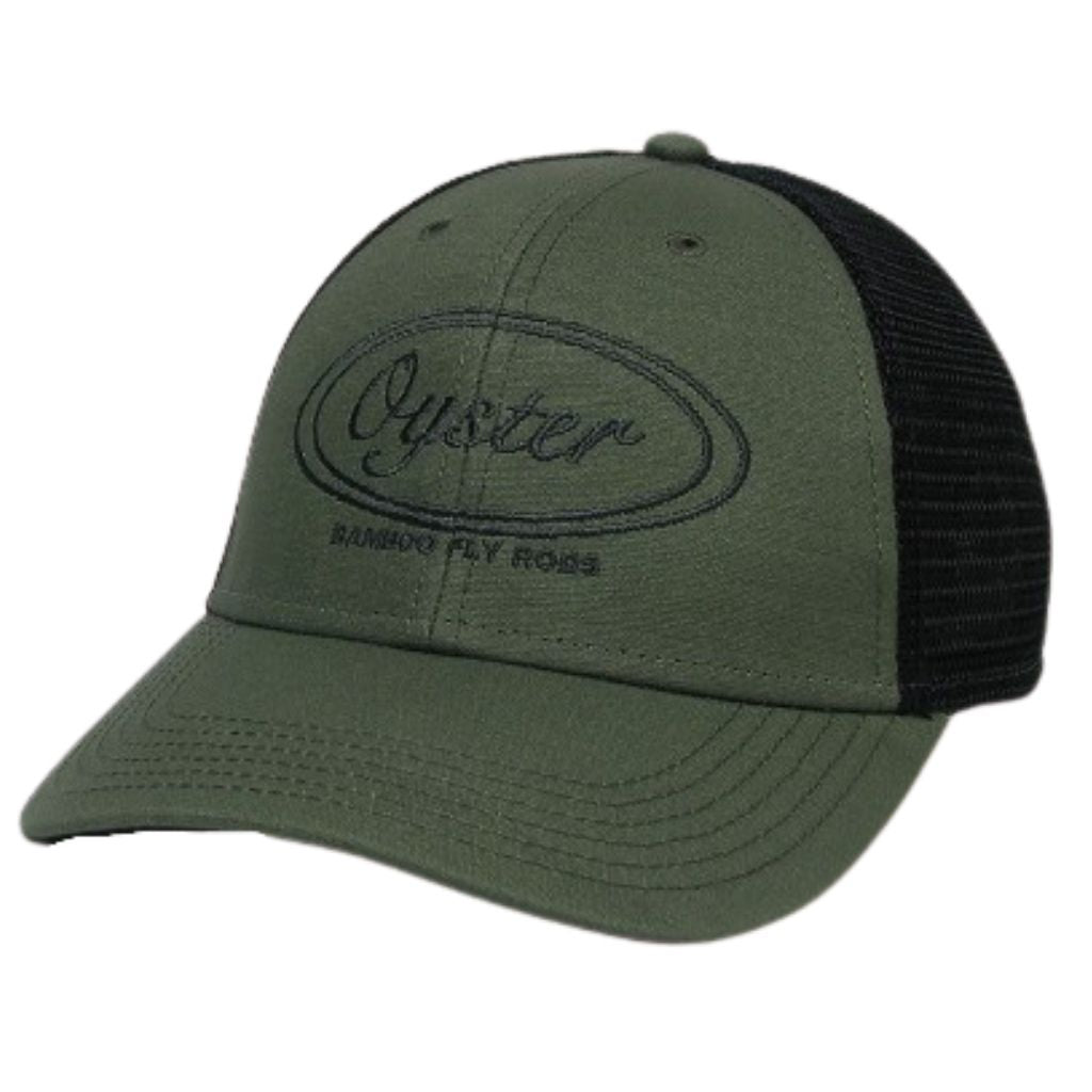 Olive Legacy Lo-Pro Trucker Hat with Oyster logo Embroidery