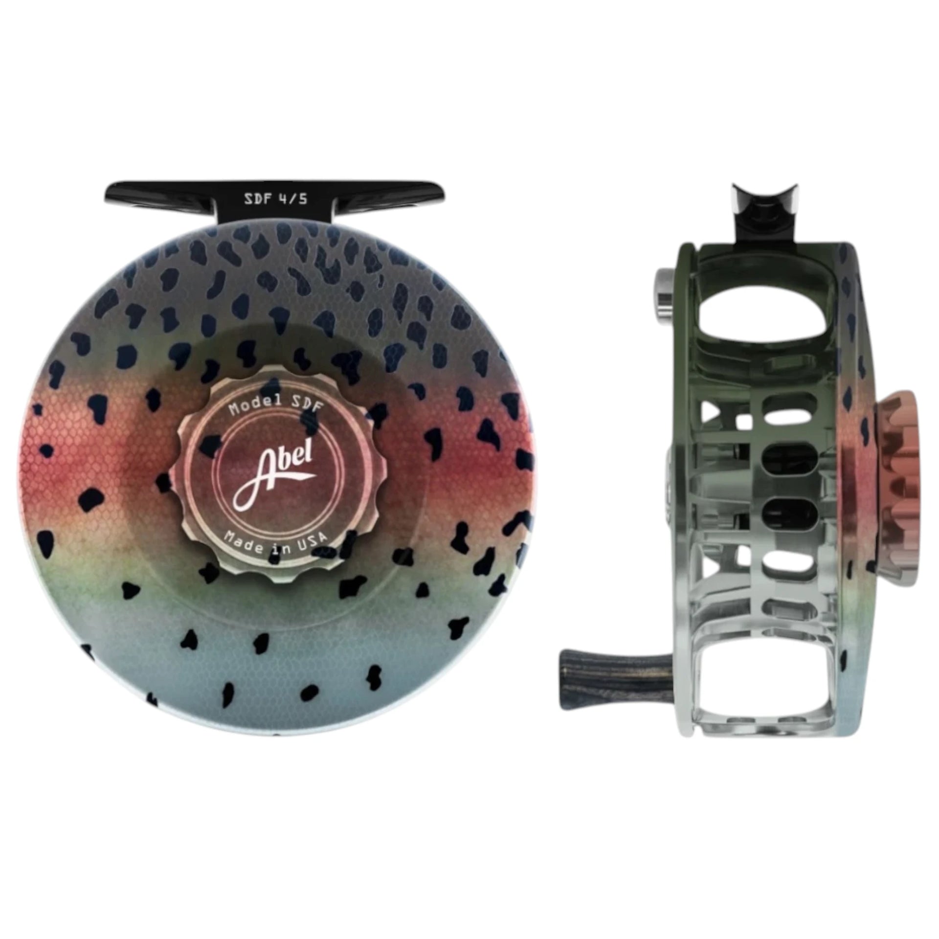 abel tr 4/5 fly reel Ported Trout Reel, Satin Purple with Ebony Wood Handle Charlie's Box Abel - TR 4/5 Fly