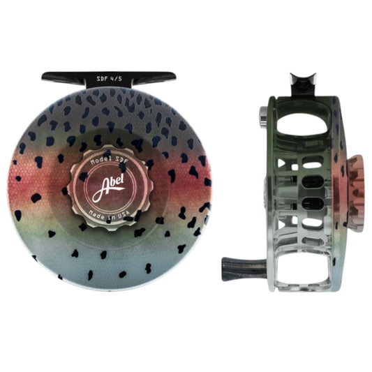 Abel SDF Fly Reel 4/5wt – Native Rainbow Trout, Walnut Handle, Solid – Sealed Drag Freshwater Reel