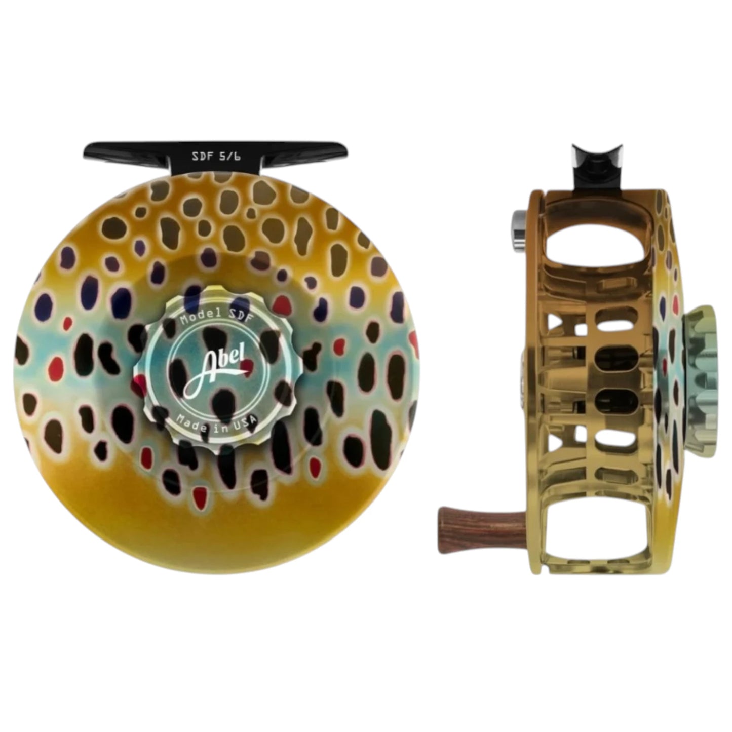 Abel SDF Fly Reel 5/6wt – Native Brown Trout, Solid – Sealed Drag Freshwater Reel