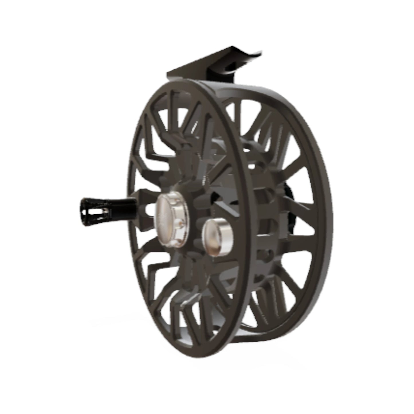 Abel SDS Fly Reel 7/8wt – Satin Slate, Satin Black Drag Knob, Ported – Sealed Drag Saltwater Reel