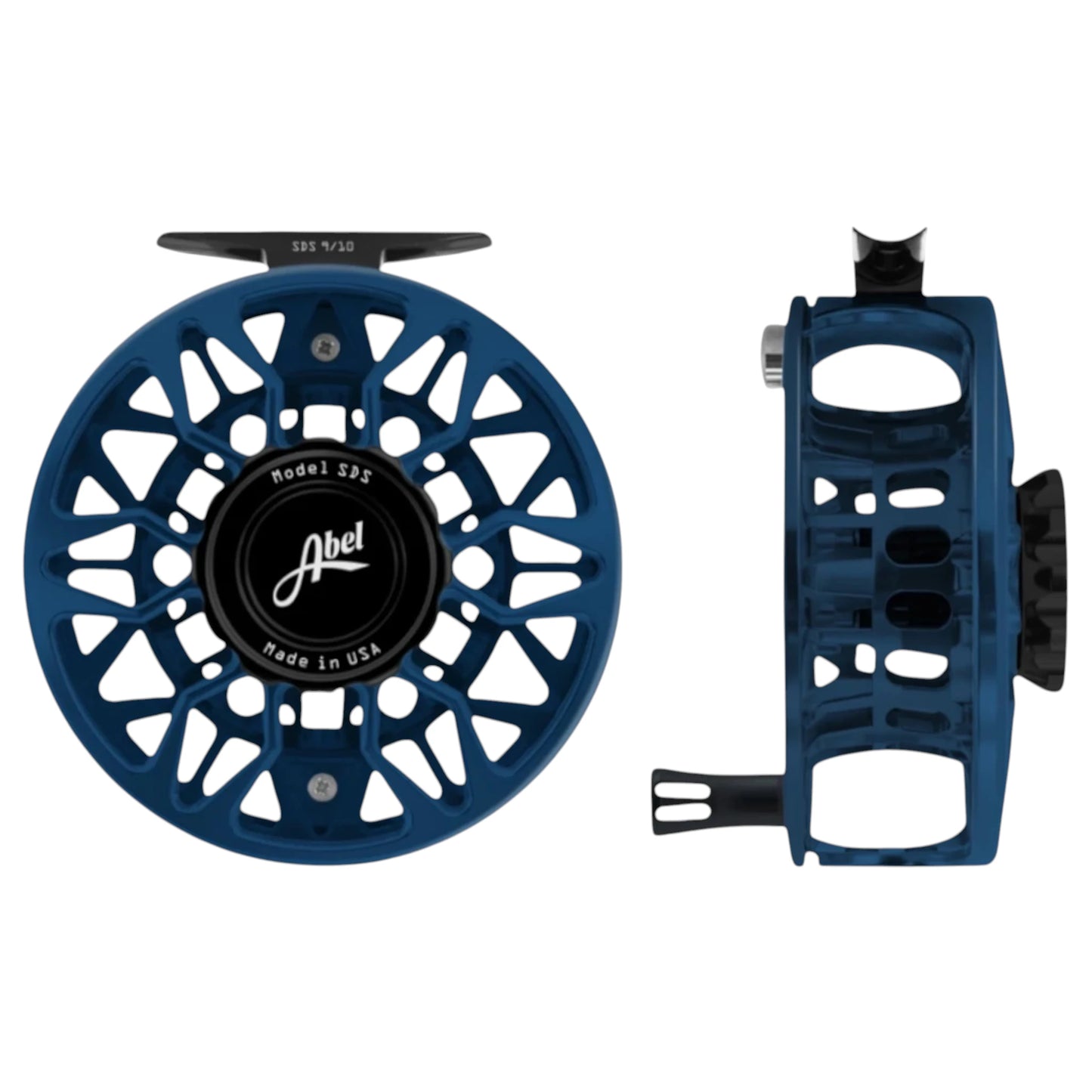 Abel SDS Ported Fly Reel 9/10 wt - Deep Blue with Black Drag Knob