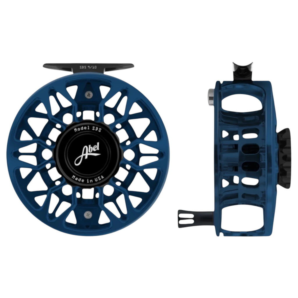 Abel SDS Ported Fly Reel 9/10 wt - Deep Blue with Black Drag Knob