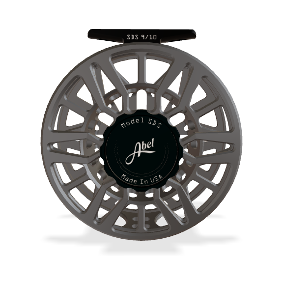 Abel SDS Fly Reel 9/10wt – Satin Slate, Ported – Sealed Drag Saltwater Reel