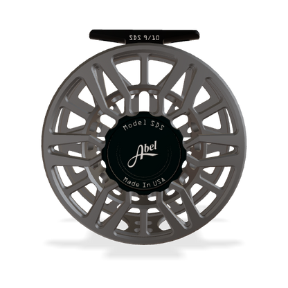 Abel SDS Fly Reel 9/10wt – Satin Slate, Ported – Sealed Drag Saltwater Reel
